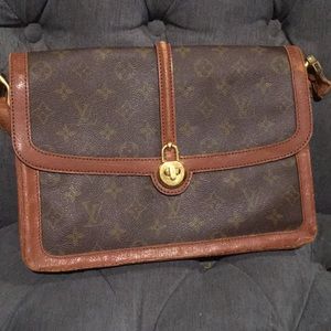 Vintage Louis Vuitton leather bag.